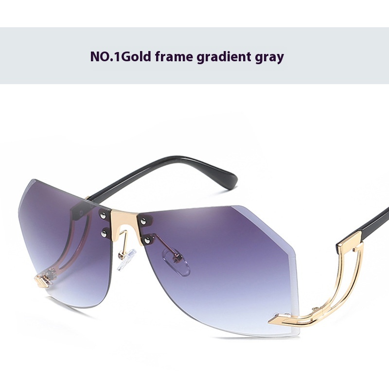 Matte Gold Frame Gradient Gray