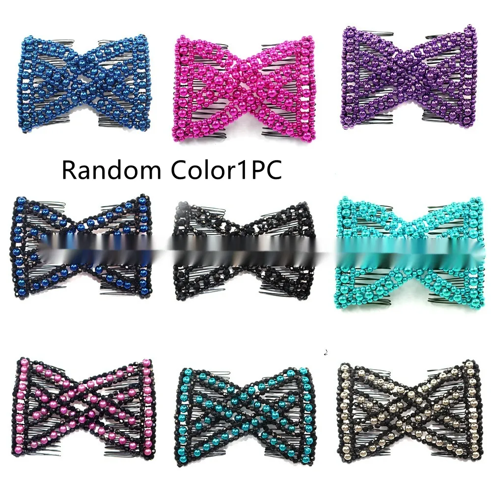 Double Row Hair Comb Barrettes - Random Color