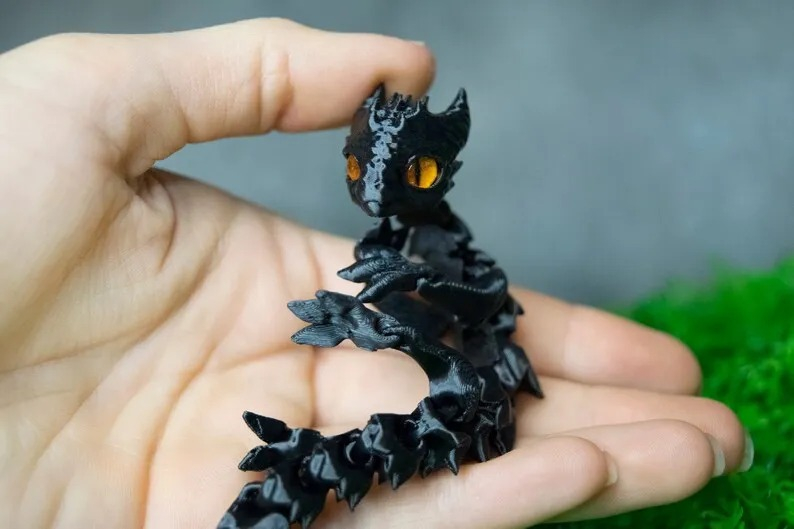 Title 1, Mini Dragon Figurine Impression 3D Mignon Jouet...