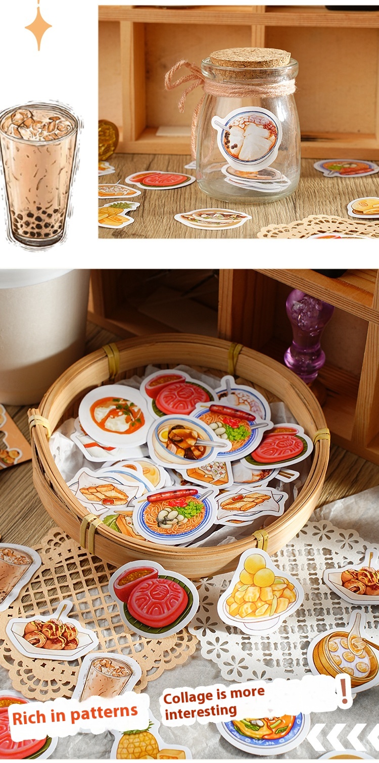 Comfort Fast Food Stickers | Asian Edition 46Pcs