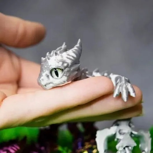 Title 5, Mini Dragon Figurine Impression 3D Mignon Jouet...