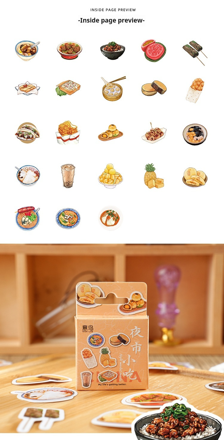 Comfort Fast Food Stickers | Asian Edition 46Pcs