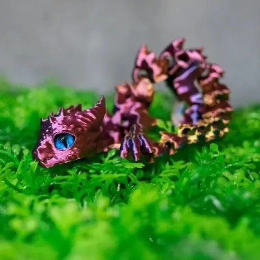 Title 2, Mini Dragon Figurine Impression 3D Mignon Jouet...