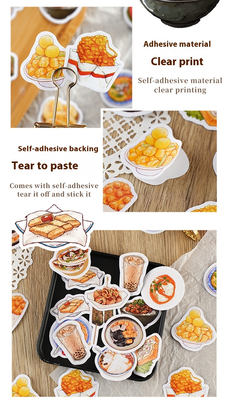 Comfort Fast Food Stickers | Asian Edition 46Pcs