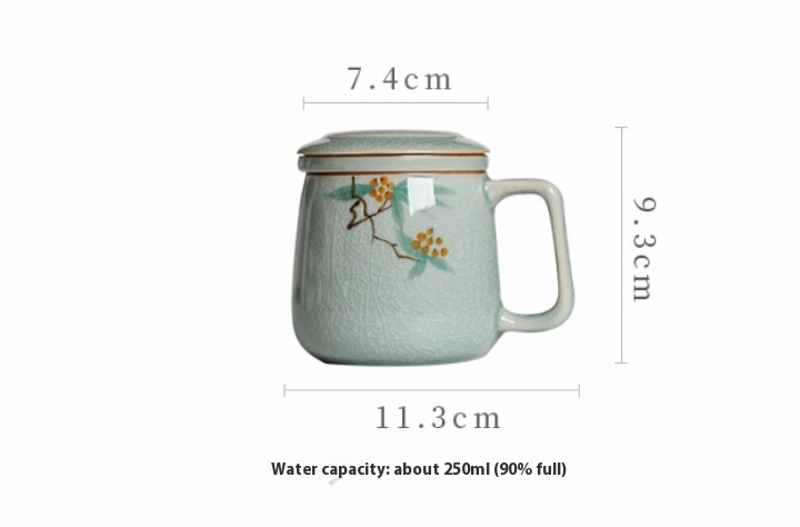 Title 9, Ice Crack Hand Painted Loquat Tea Cup Tea And W...