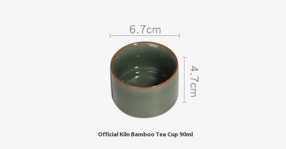 Title 9, Official Kiln Bamboo Joint Kung Fu Tea Cup Hous...