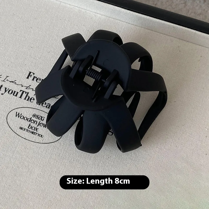 Japanese And Korean High-capacity Temperament Hair Clip - Matte Black