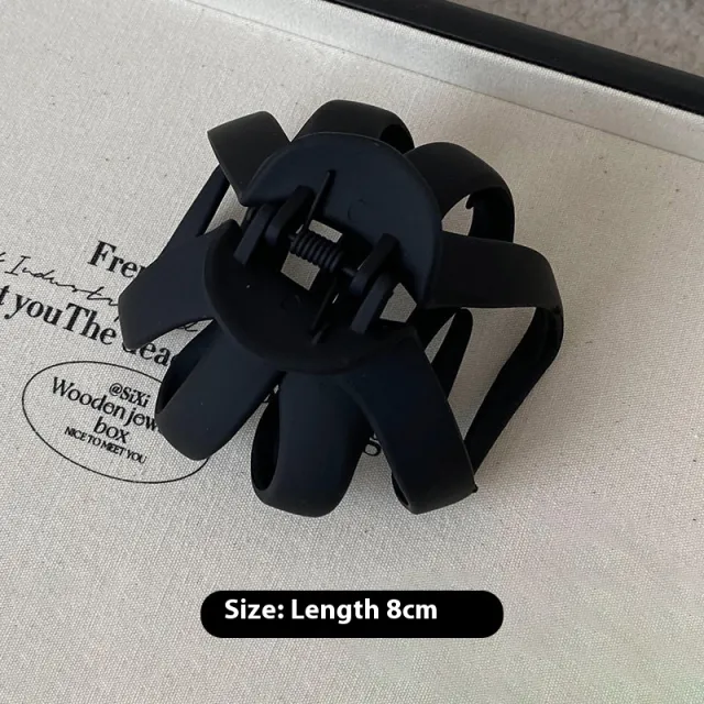 Japanese And Korean High capacity Temperament Hair Clip Matte Black - Shop at LoveMi