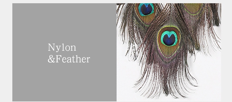 Title 10, Peacock Feather Dreamcatcher Wall Mori Style Di...