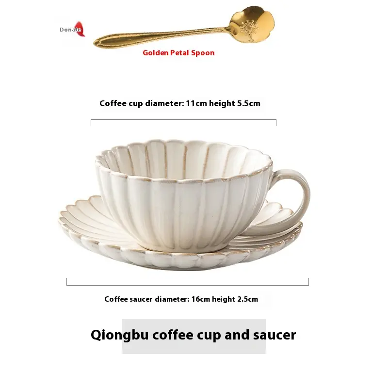 Vintage Coffee Plate Set Ceramic Mug