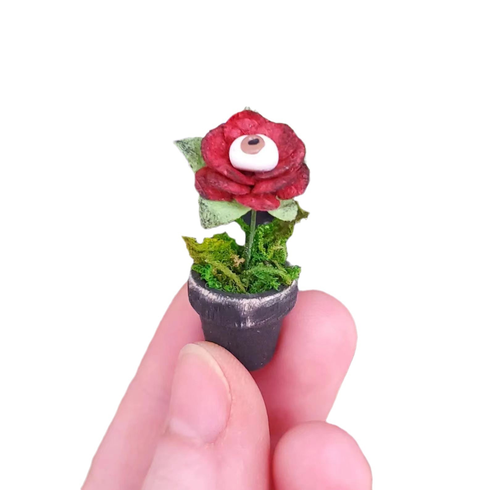 Title 4, Mini Flower Basket Bonsai Decoration