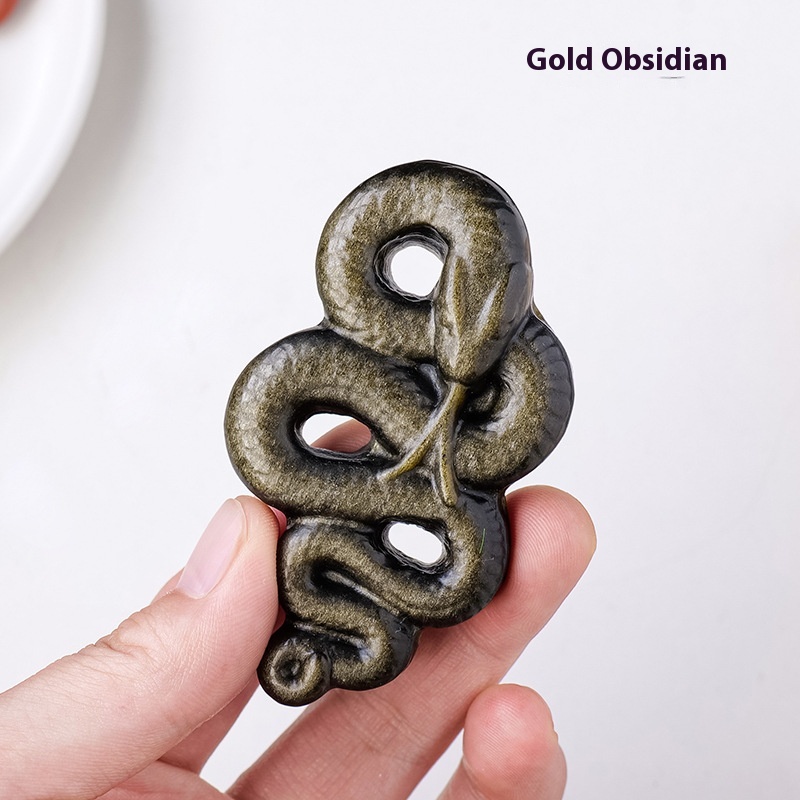 Gold Obsidian Snake