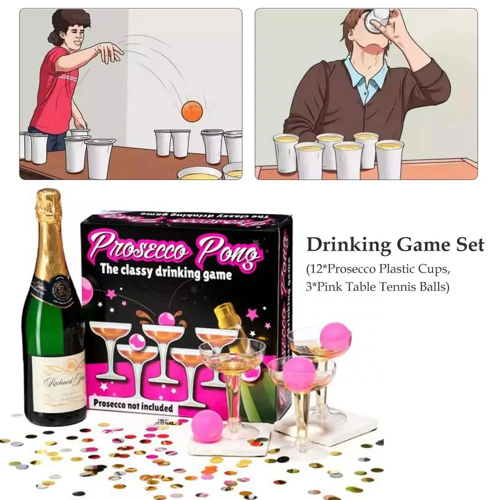 Title 5, Beer Pong Game Cup PS Champagne Glass Goblet Po...