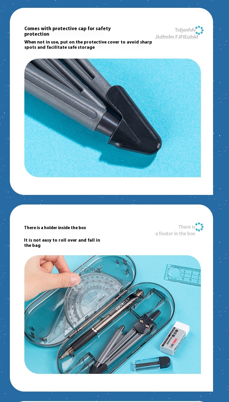 Title 3, Compasses Set 9591 Exam Ruler