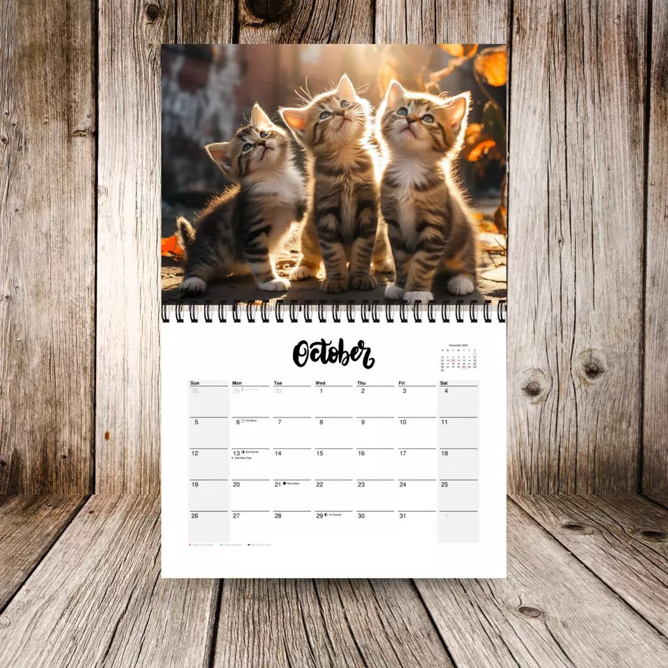 Title 3, Spiral Calendar Cute Cat