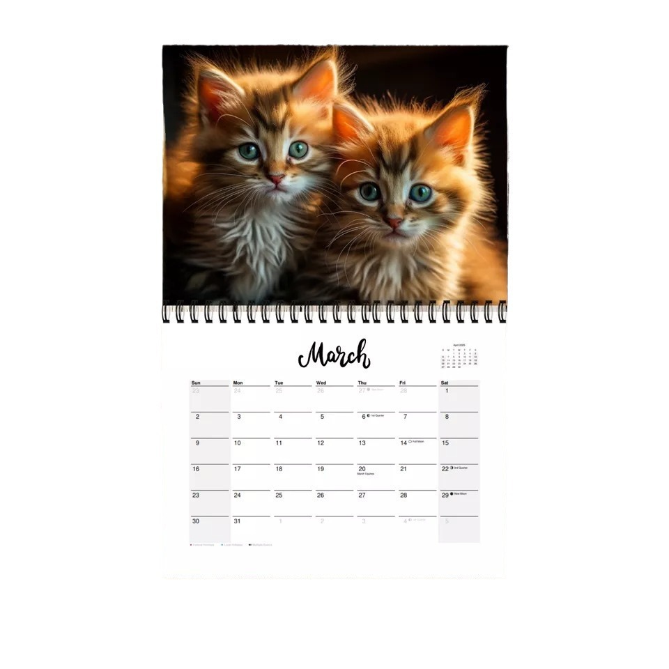 Title 2, Spiral Calendar Cute Cat