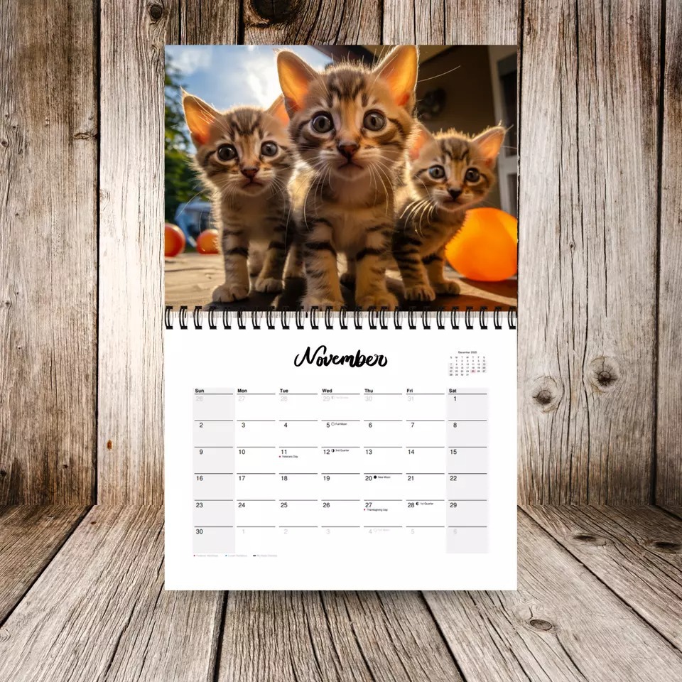 Title 4, Spiral Calendar Cute Cat