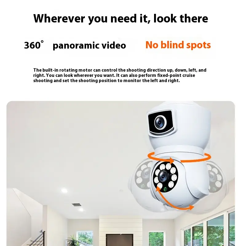 Lamp Head Type Surveillance Mobile Phone Remote Camera