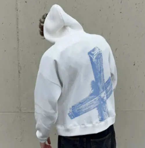 Men's Brushed Hoody Cross Print