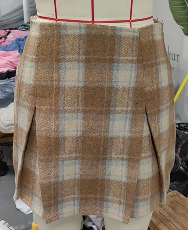 Women's Polyester Short Skirt Khaki - Shop at LoveMi