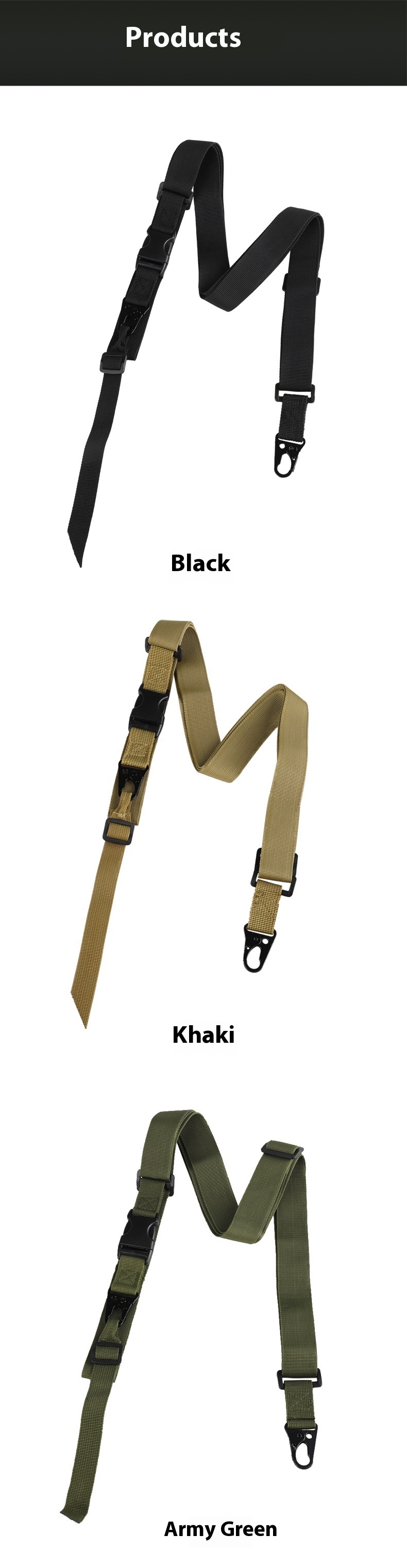 Title 5, Outdoor Equipment Army Crossbody Nylon Sling Strap