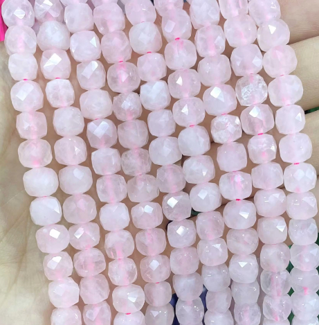 Cross-section Crystal Square Scattered Beads