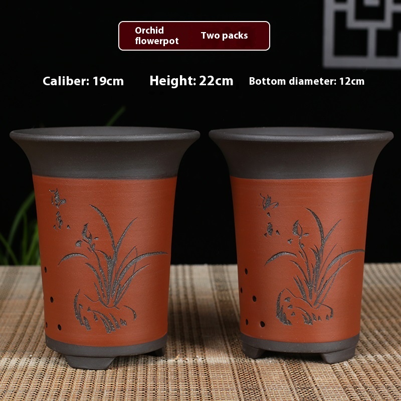 A Red Orchid Pots M