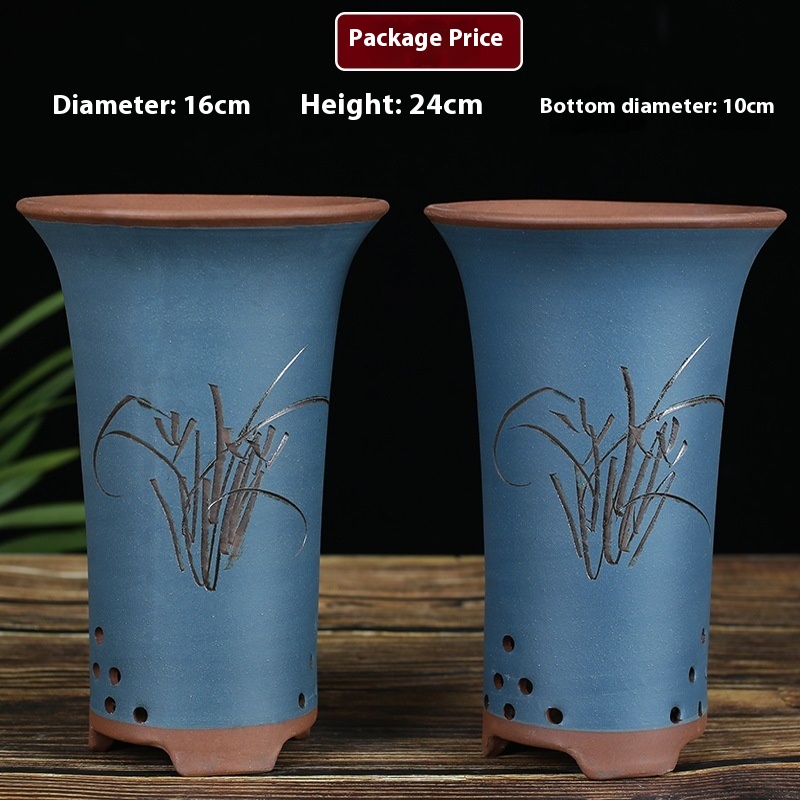 Z Blue Orchid Pots Two S