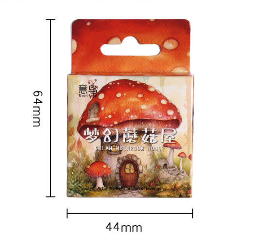 Title 7, Fantasy Mushroom House Vintage Artistic Flowers...