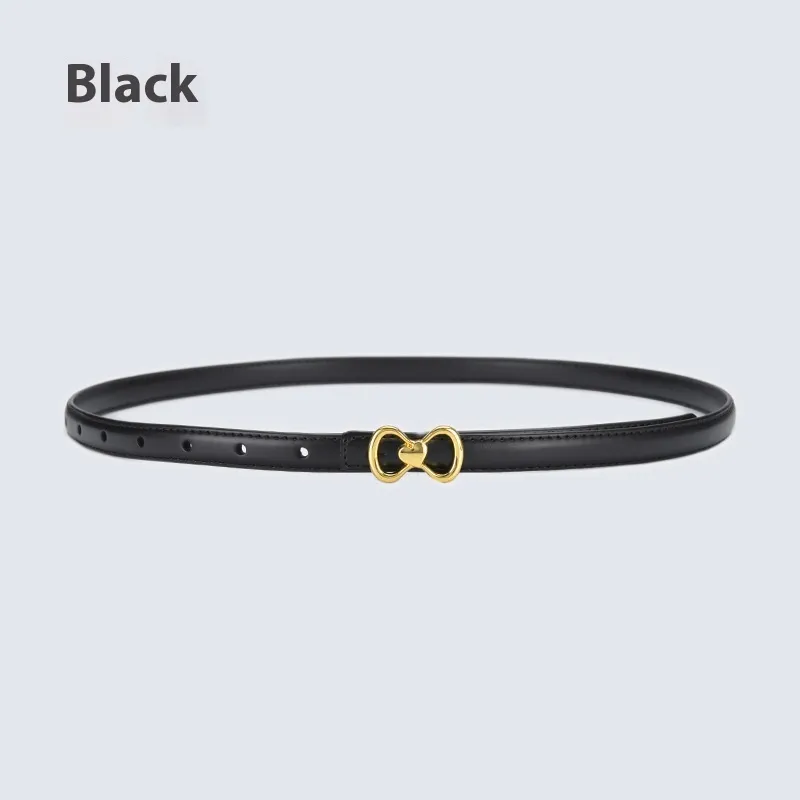 Women's Fashion All-matching Thin Belt - Black