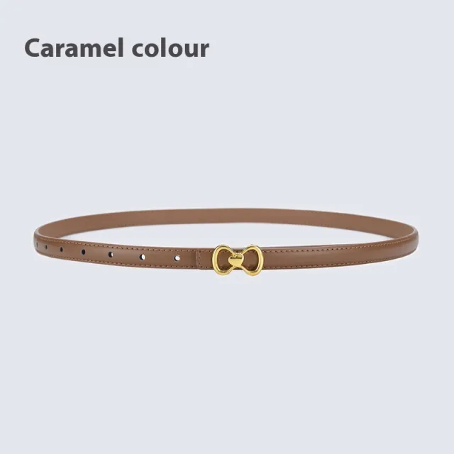 Women's Fashion All matching Thin Belt Caramel Color - Shop at LoveMi