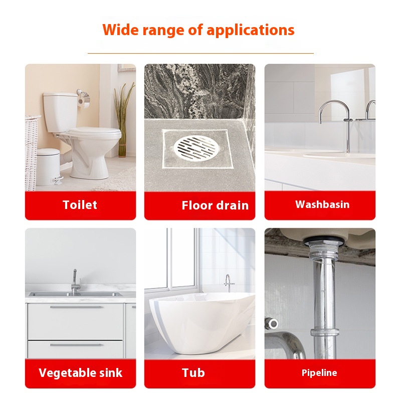Pipe Unclogging Liquid Agent Powerful Dissolving Toilet Kitchen Grease Sewer