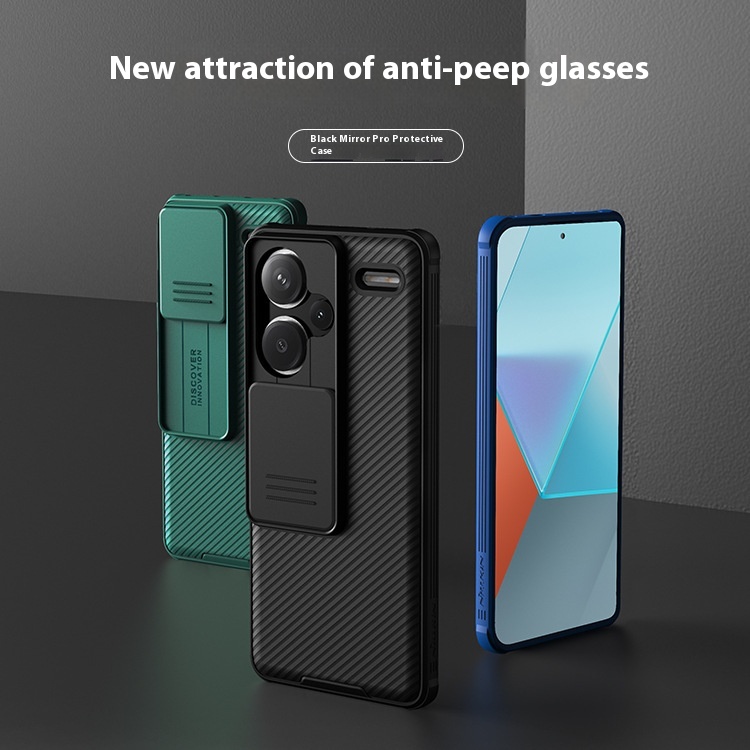 Funda celular ventana deslizante lente protección cobertura