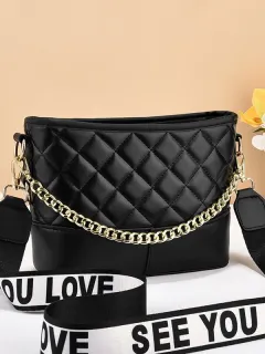 Fashionable And Versatile Crossbody Bag - Black - View 1