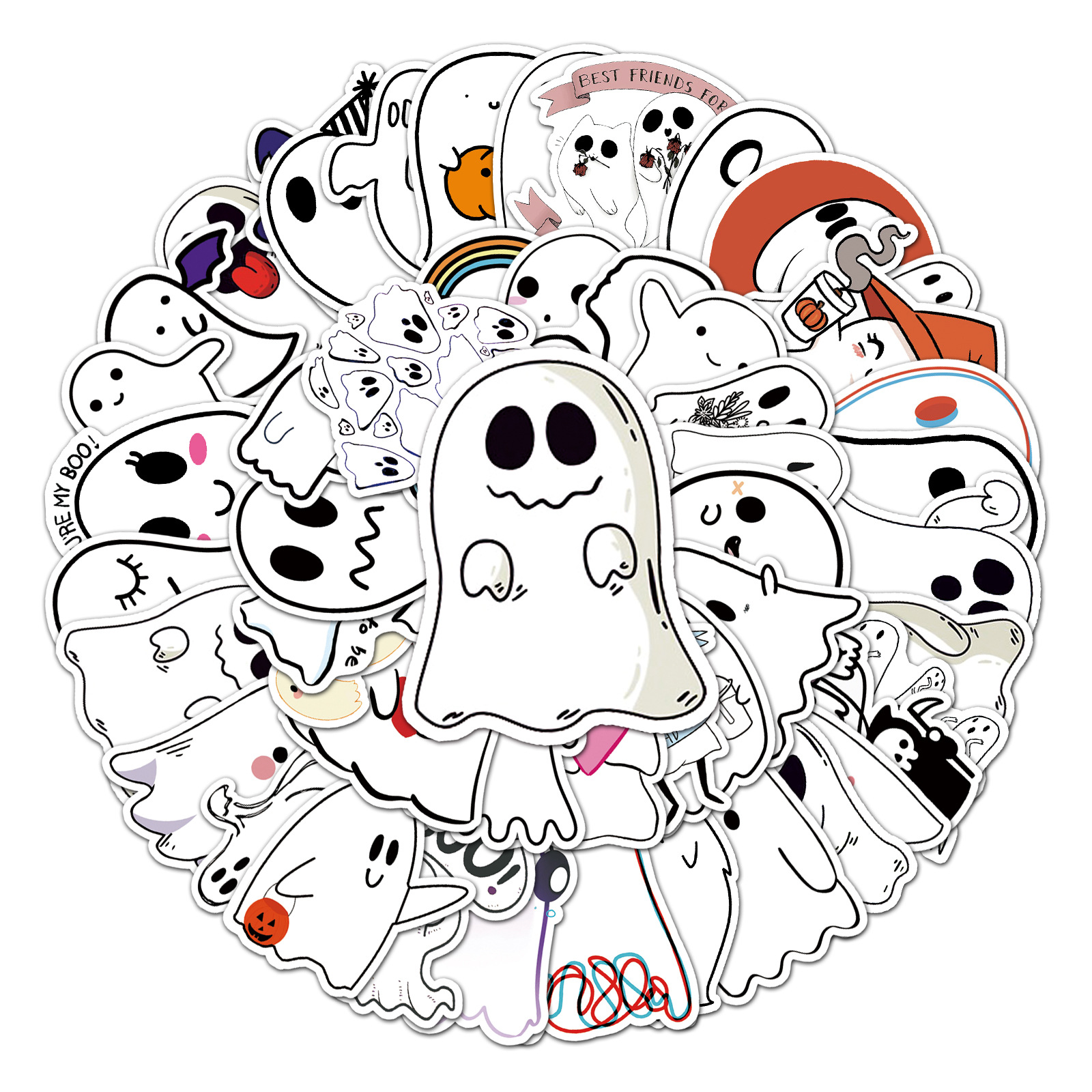 Title 3, 50 Pieces Ghost Graffiti Cartoon Cute Children