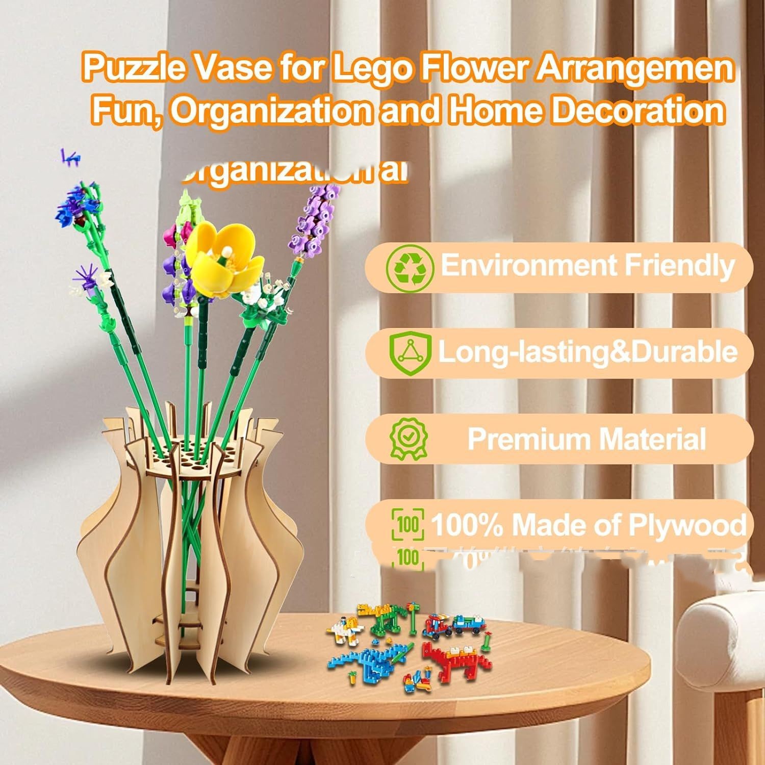 Title 6, Wooden Puzzle Vase Home