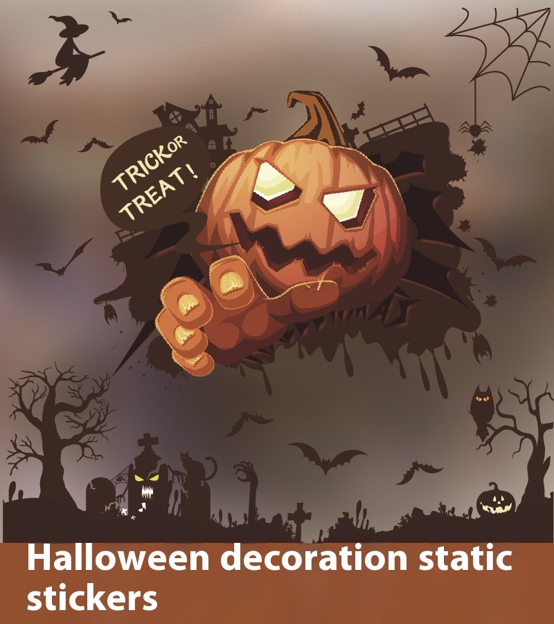 Title 38, Adesivos de Halloween para decoração de porta d...