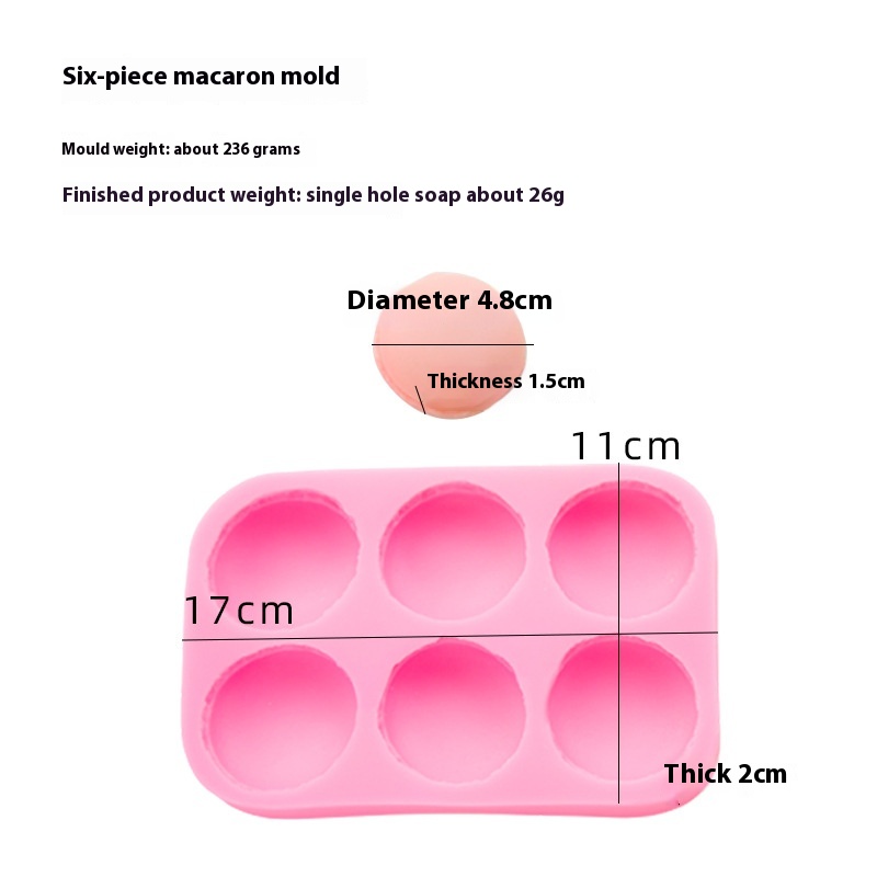 Six hole macaron mould