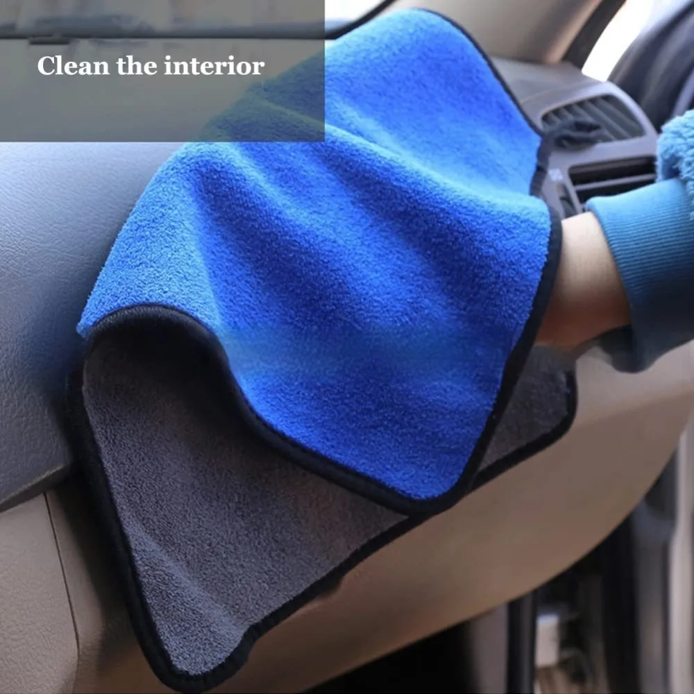 5-piece Set of Thickened Absorbent Coral Fleece Car Wipes