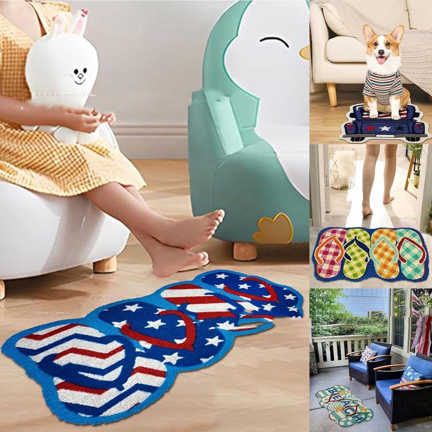 Title 3, Independence Day Home Decoration Floor Mat Foyer