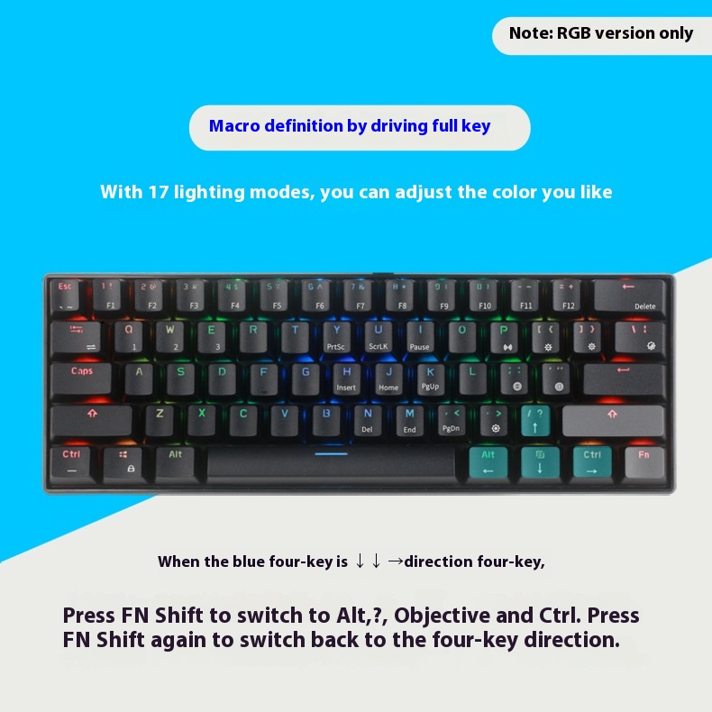 Title 5, RK61 Bluetooth Mechanical Keyboard