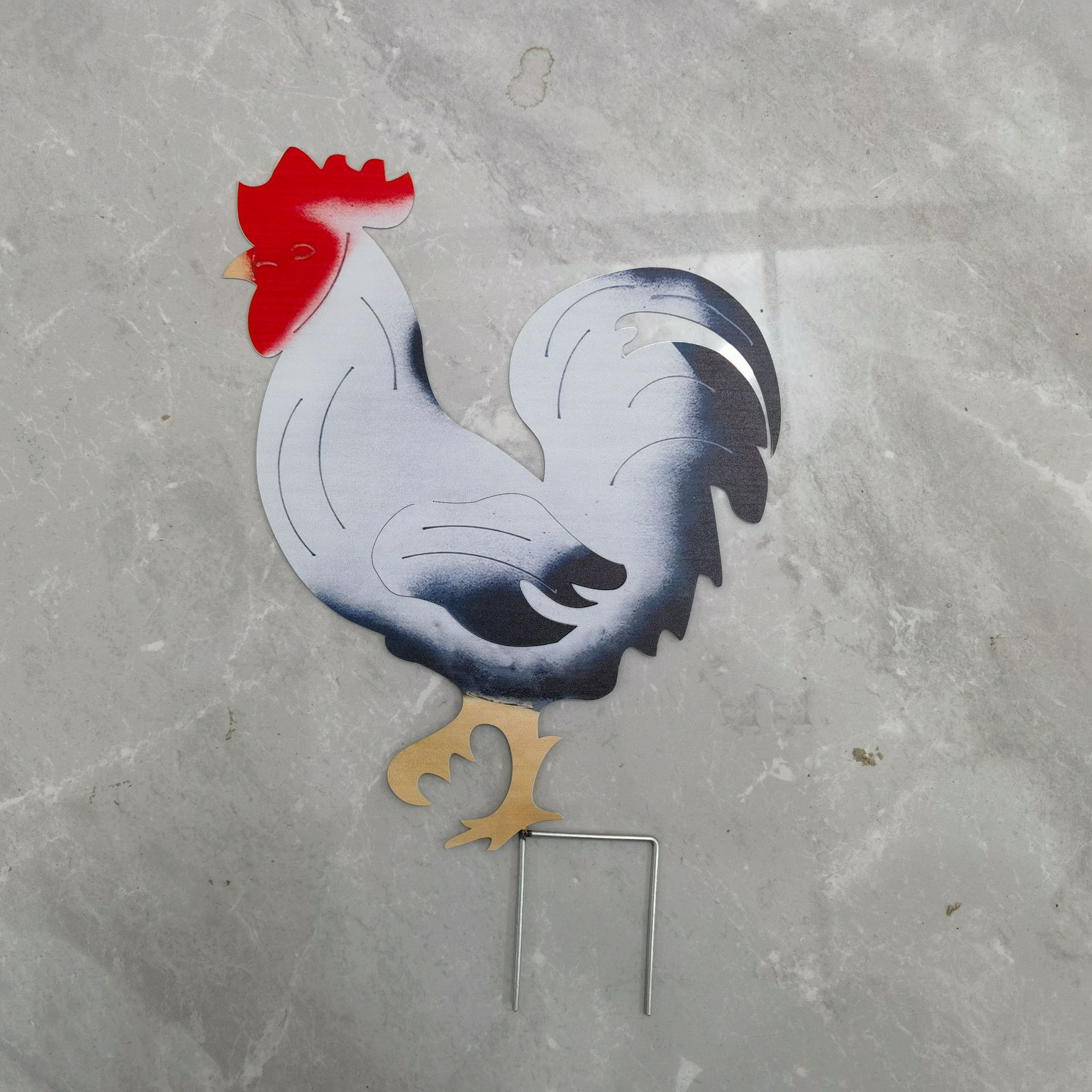 Title 5, Outdoor Metal Rooster Sand Anchor