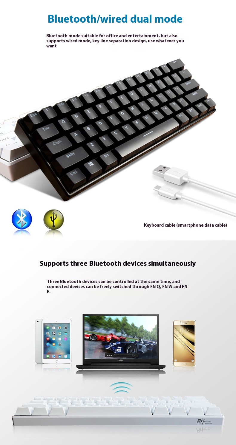 Title 3, RK61 Bluetooth Mechanical Keyboard