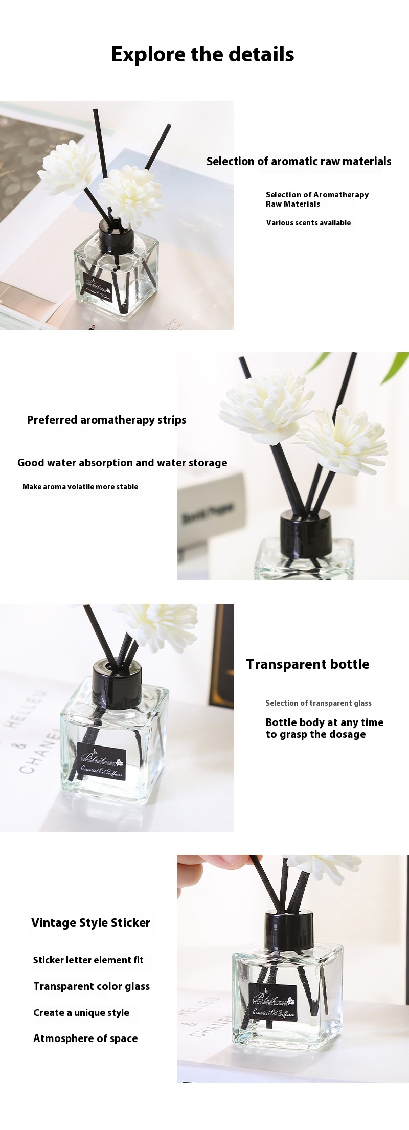 Title 9, Reed Diffuser Essential Oil Hotel Household Liv...