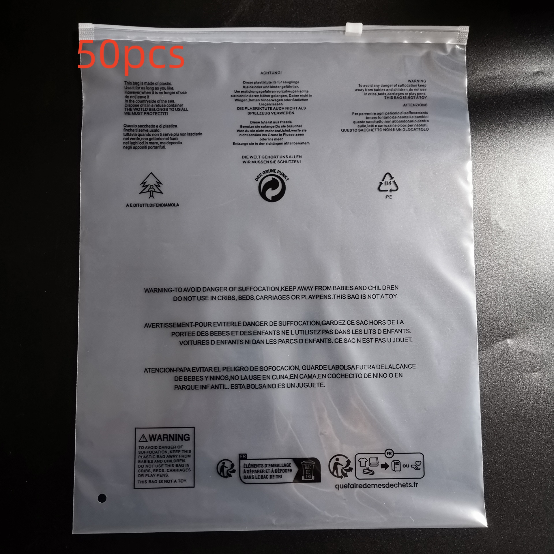 Title 6, Warning Note Zipper Bag Pinduoduo Environmental...