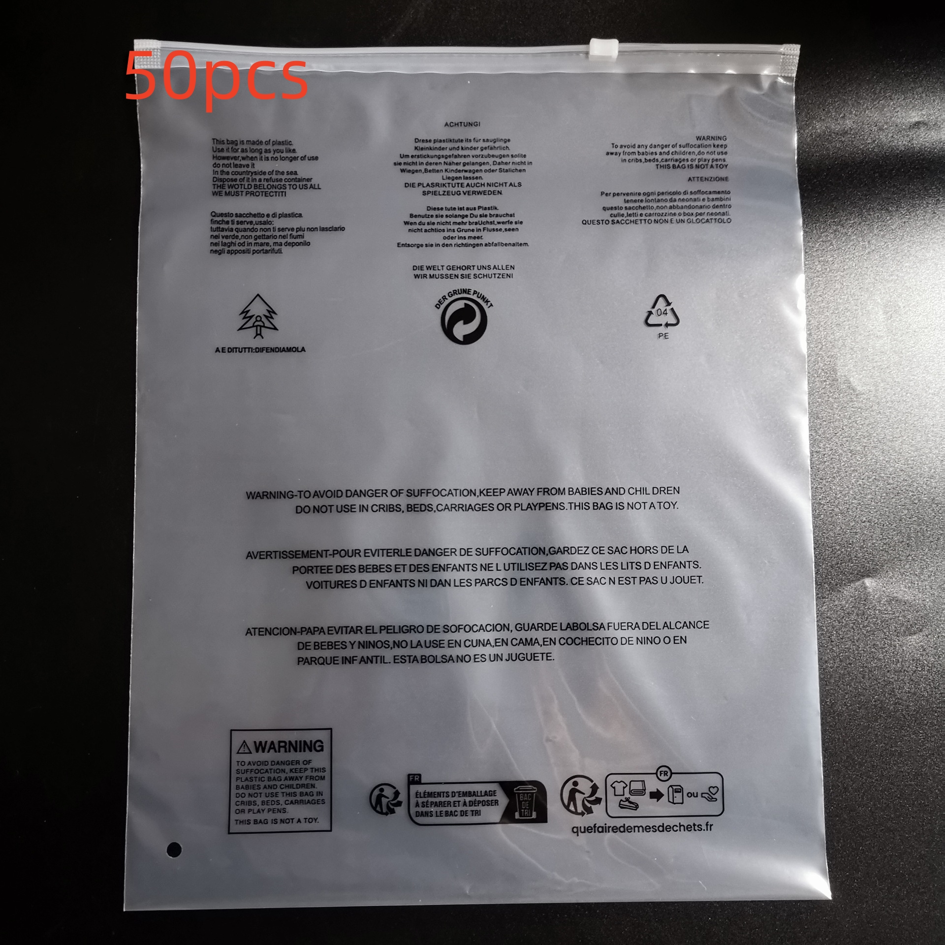 Title 7, Warning Note Zipper Bag Pinduoduo Environmental...