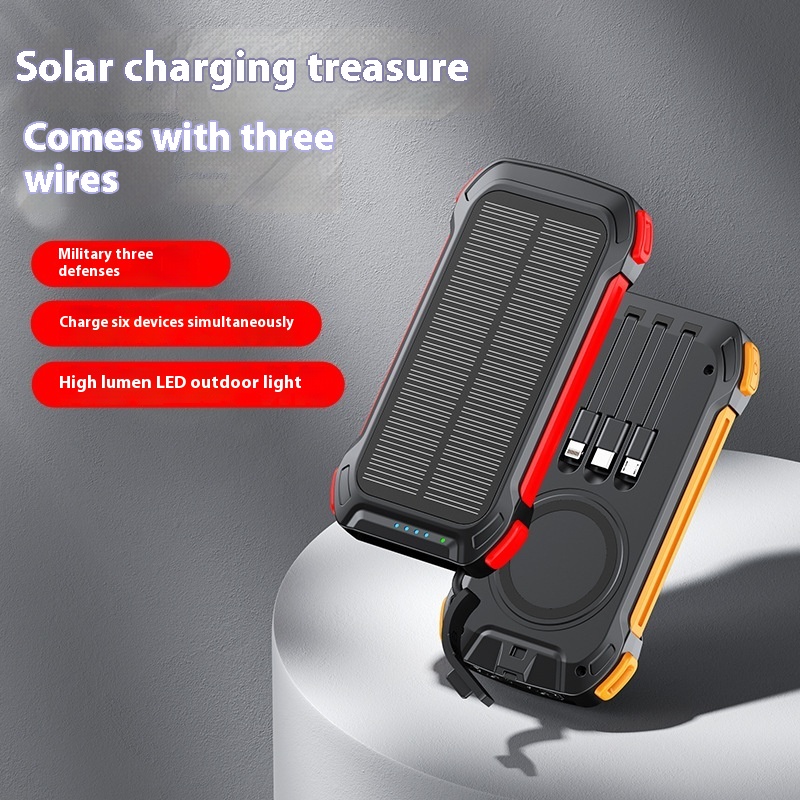 Taineng Yang Wireless Charging With Built-in Cable Outdoor Mobile Power Bank