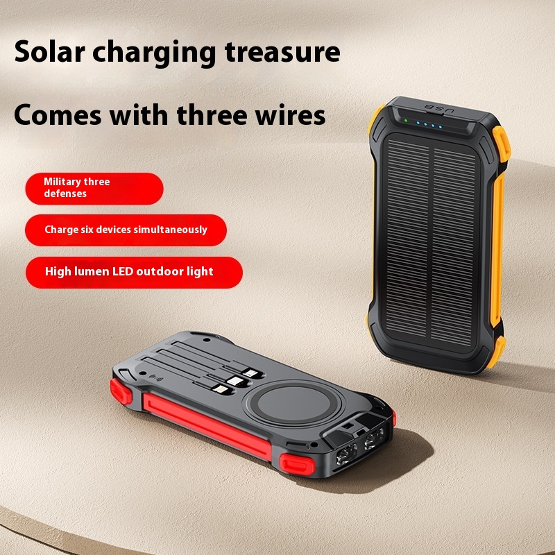 Taineng Yang Wireless Charging With Built-in Cable Outdoor Mobile Power Bank