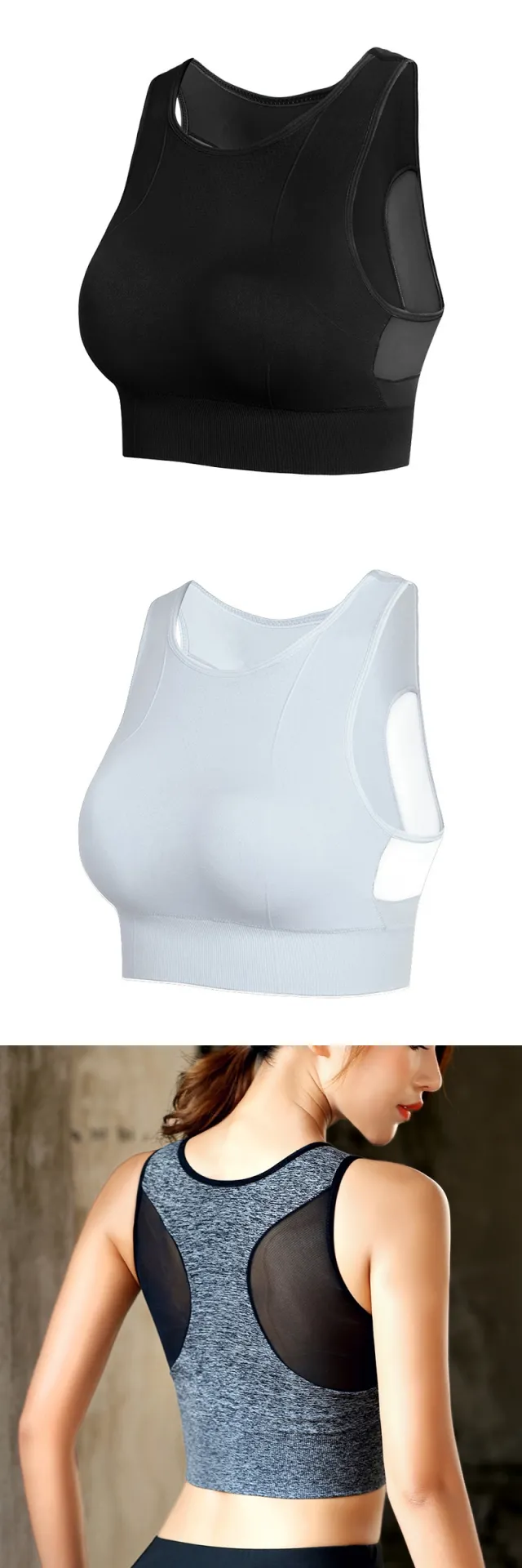 No Underwire Mesh Beauty Back Double decker Sports Bra Suit B 2Xl - Shop at LoveMi