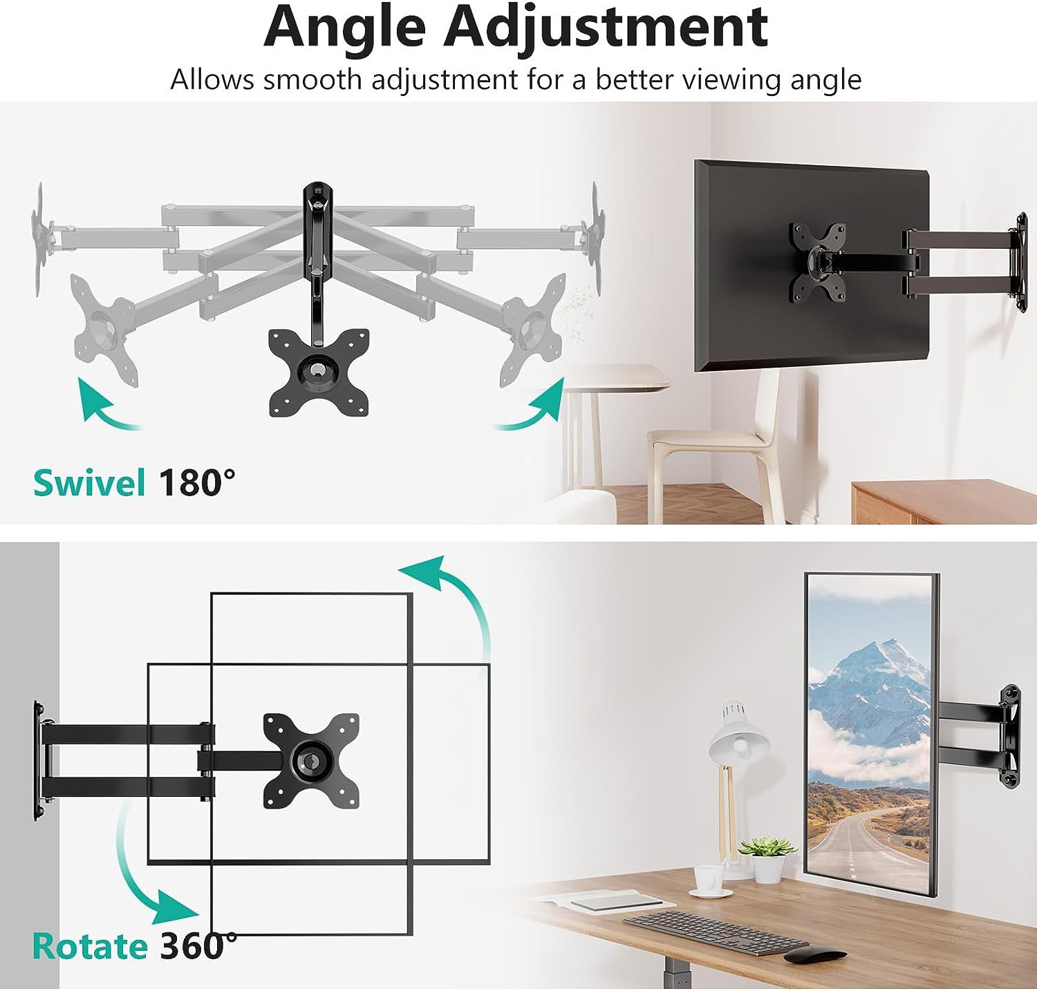 Title 5, Three-arm Rotating Telescopic TV Bracket